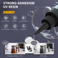 UV Resin Kit with Light | 50g UV Resin with Rechargeable 395NM UV Flashlight | Fast Curing in Seconds | for Bonding Jewelry, Plastic, Glass Repair, w/Mat, Gloves, Storage Bag
