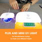 2 Pack UV Light for Resin | Large Size Foldable UV Resin Light & Portable Mini UV Resin Lamp |  for Resin Molds Curing, Jewelry Making, DIY Craft, Fast Curing & Timing Function